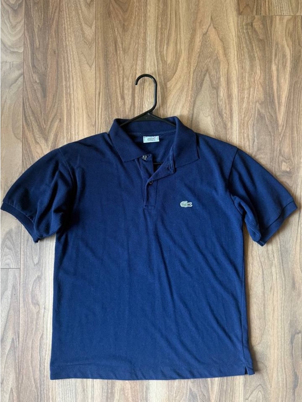 Vintage Lacoste Made in France Navy Blue Pique Polo Shirt Mens Size 5 Small/Medi